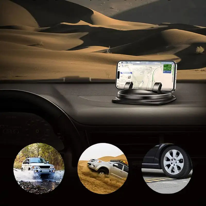 360° RotateX | Verstelbare Telefoonhouder voor Auto Zwart | Vanero