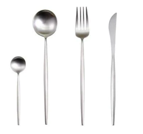 LUXUEUS RVS-24-DELIGEN GOUDE-ZILVER BESTECKSET