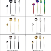 LUXUEUS RVS-24-DELIGEN GOUDE-ZILVER BESTECKSET