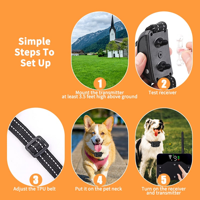 FenceMate Draadloze Grens Halsband Voor Honden Met Trainingsmodi