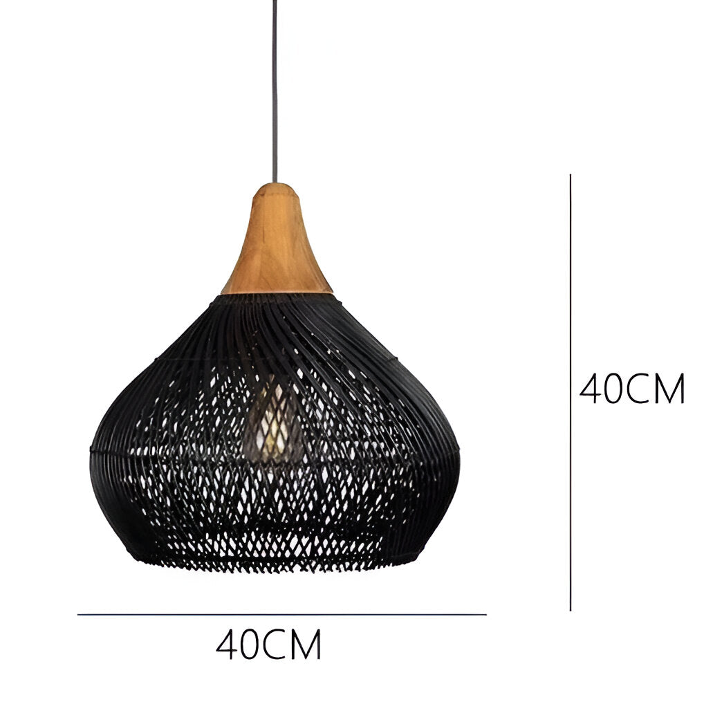 Boho Stijl Rieten Hanglamp
