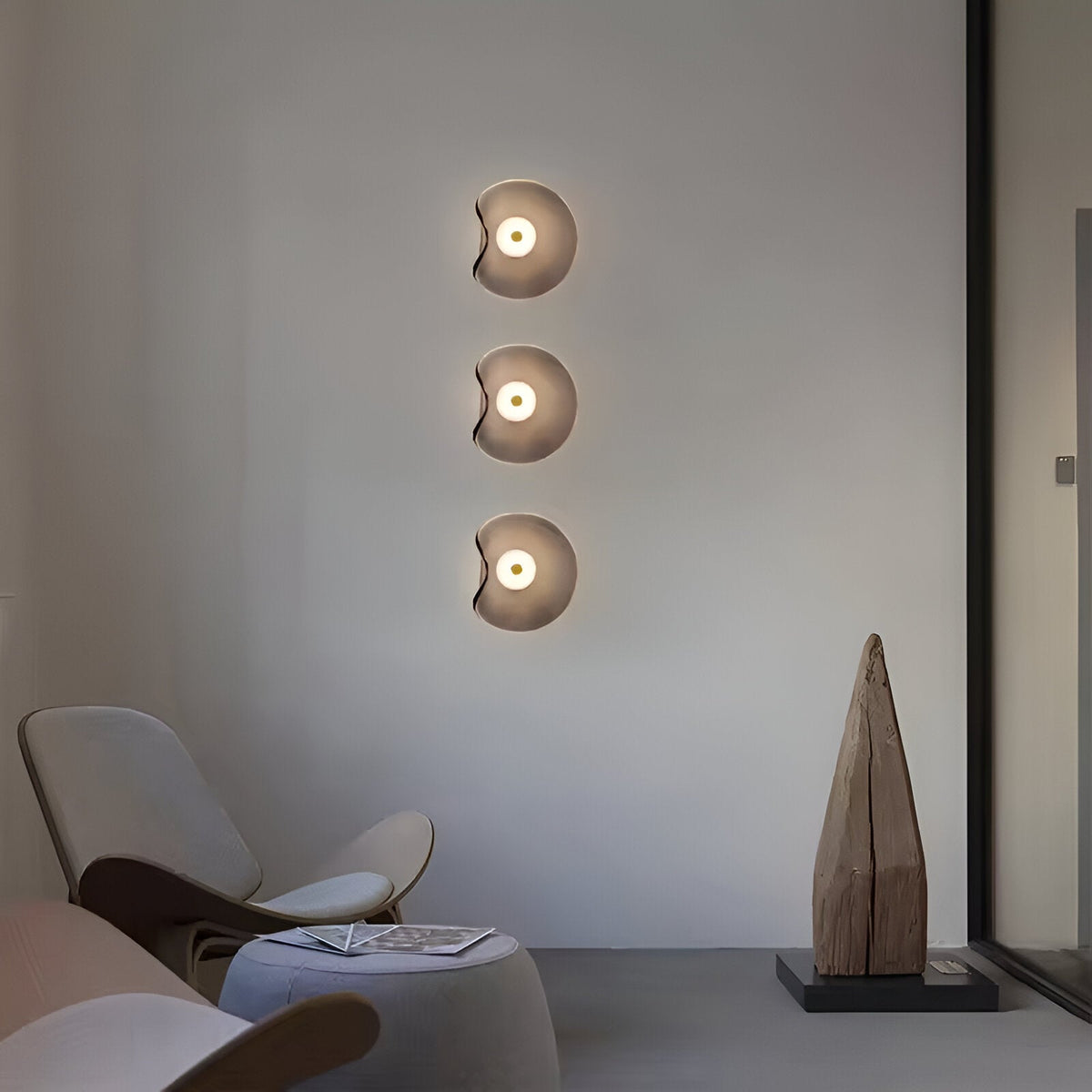 Nordic Gebogen Glas Japandi Stijl Glas LED Wandlamp