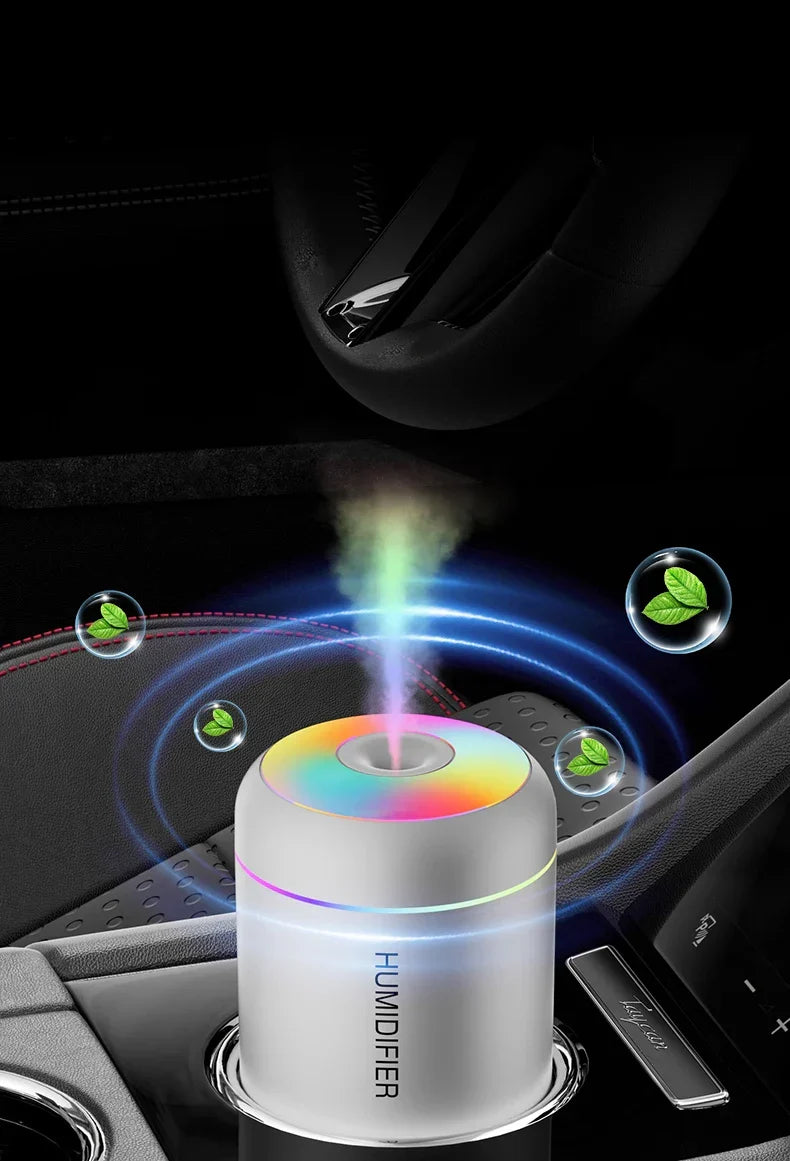 Brehn | MINI LUCHTBEVOCHTIGER MET AROMATHERAPIE - USB-AANGEDREVEN - PERFECT VOOR AUTO EN SLAAPKAMER