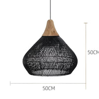 Boho Stijl Rieten Hanglamp