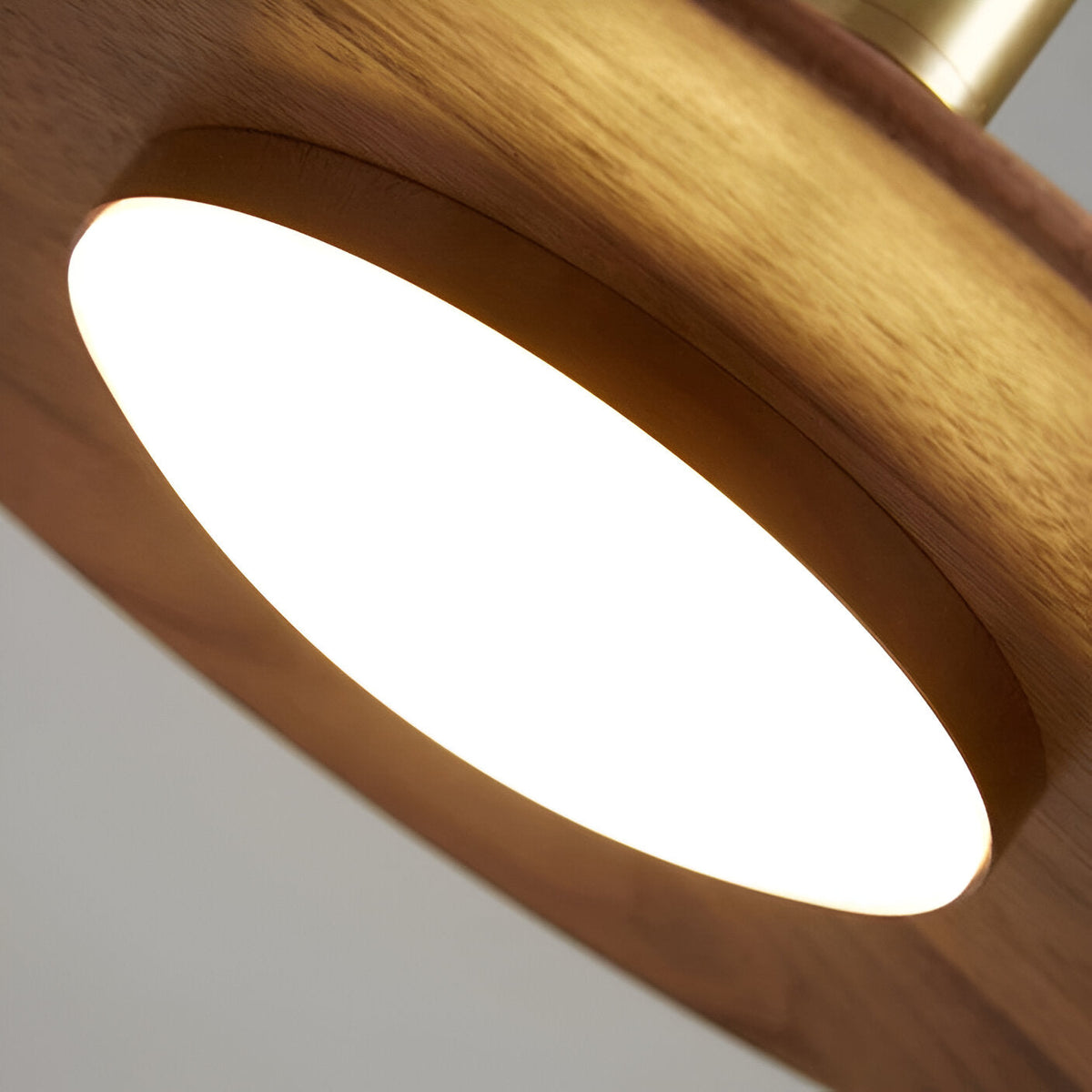 Noordse Stijl Walnoot-Finish IJzeren Hanglamp