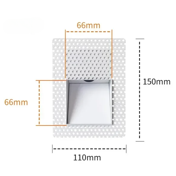 Nordic Frameless Trap LED Sensor Metaal Wandlamp