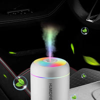 Brehn | MINI LUCHTBEVOCHTIGER MET AROMATHERAPIE - USB-AANGEDREVEN - PERFECT VOOR AUTO EN SLAAPKAMER