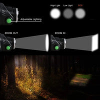 Hodelykt | Oplaadbare Waterdichte Zoom LED Hoofdlamp