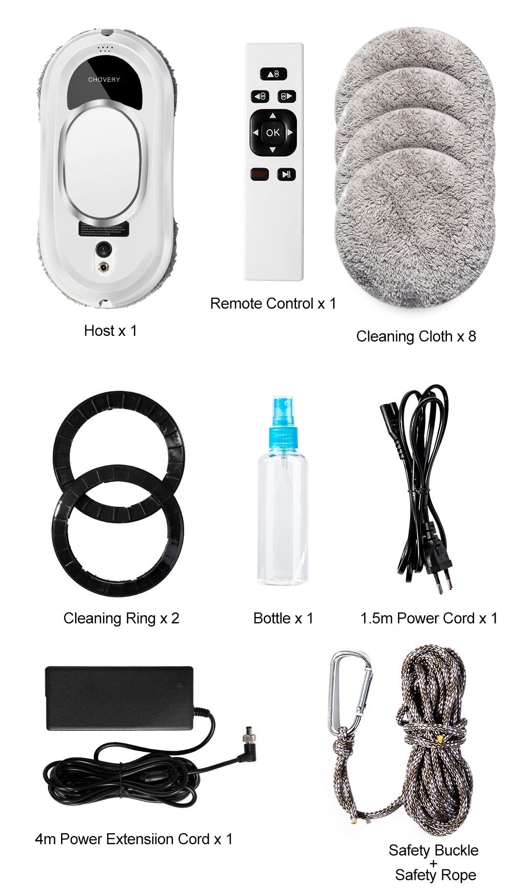 CleanBot Raamreiniger – Slim en Handsfree met Afstandsbediening voor Streeploze Ramen