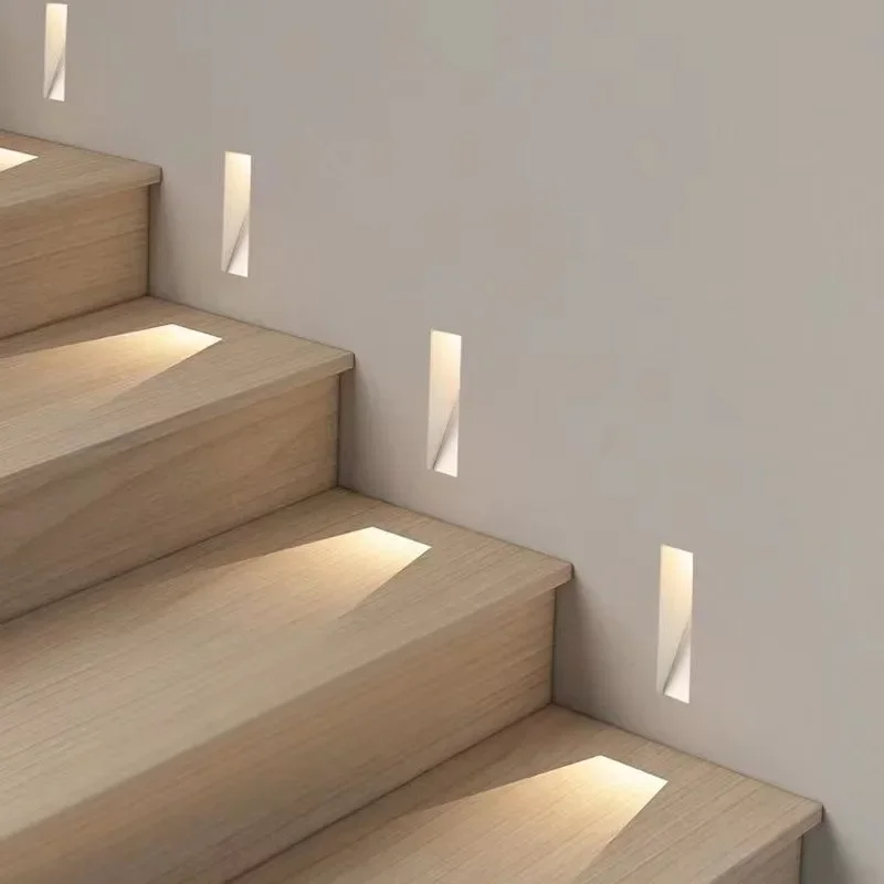 Nordic Frameless Trap LED Sensor Metaal Wandlamp