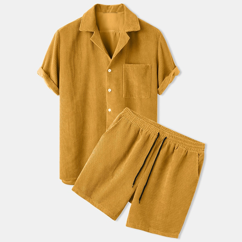 Heren set in corduroy – Stijlvolle zomerkleding