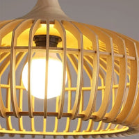 De Halo van Zen Japandi Houten Hanglamp