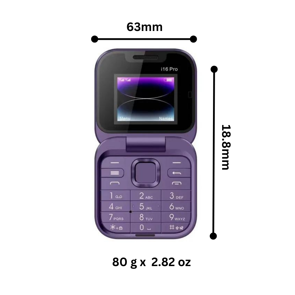 Klein opvouwbare mobiele telefoon met dubbele simkaart