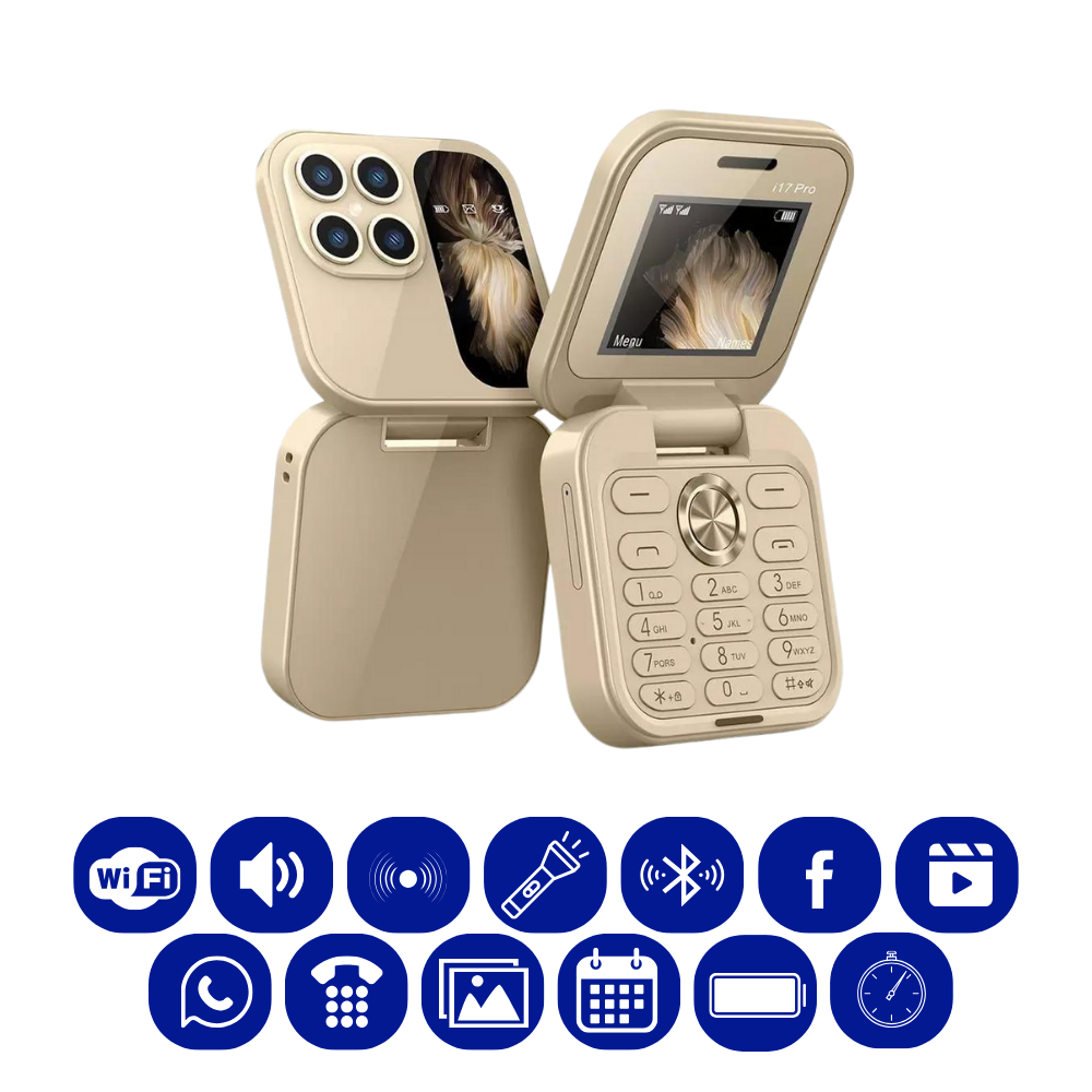 Klein opvouwbare mobiele telefoon met dubbele simkaart