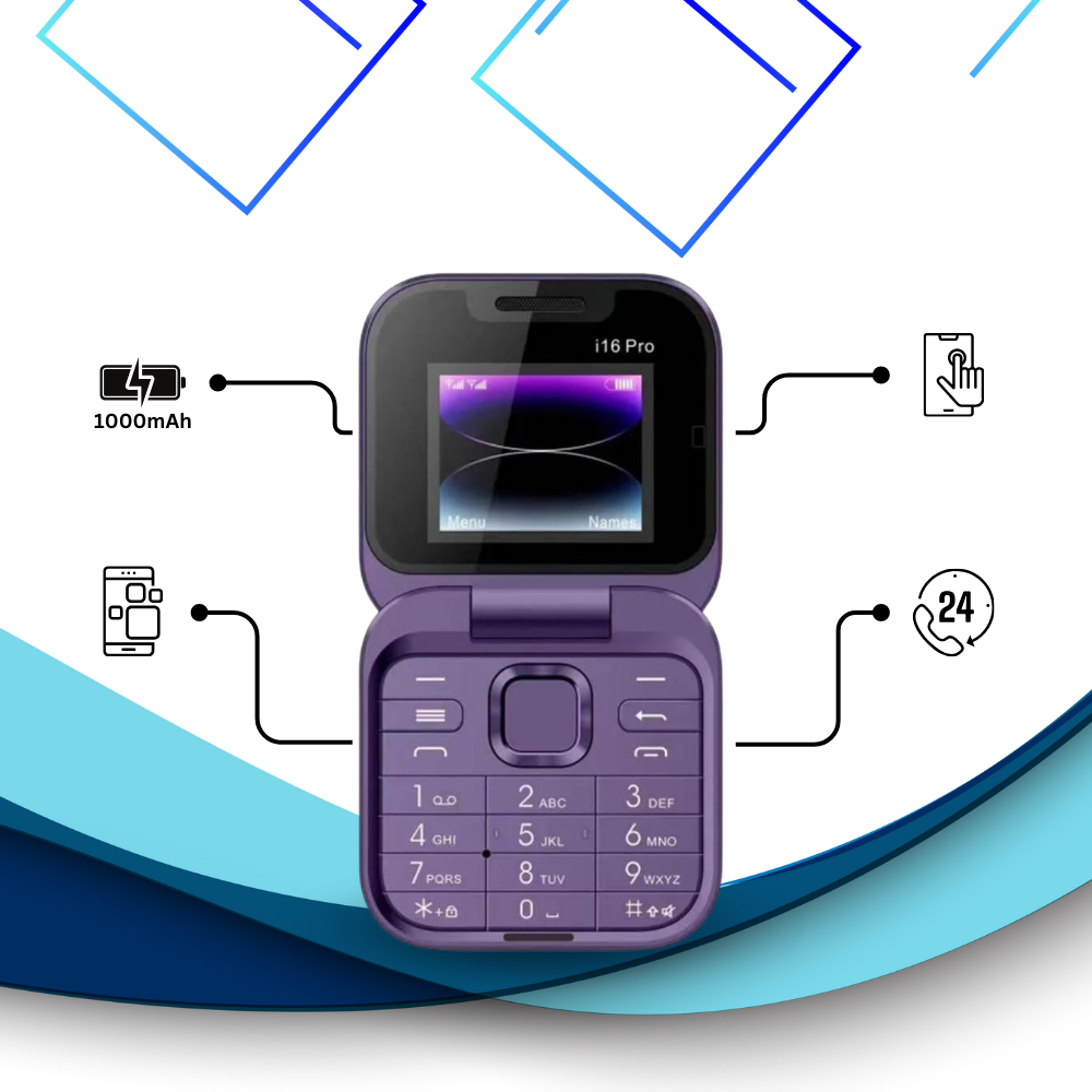 Klein opvouwbare mobiele telefoon met dubbele simkaart
