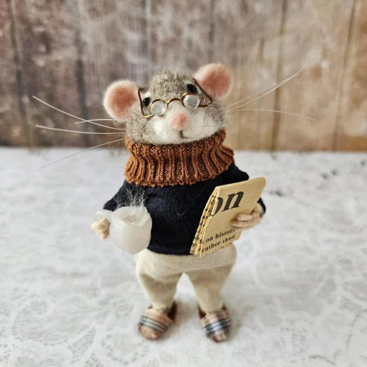WhiskerWool™ – Handgemaakte, naaldvilt muis