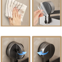 AquaGrip Zuignap-Doucherek zonder boren – Aluminium Badrek, Hoek- of Wandmontage