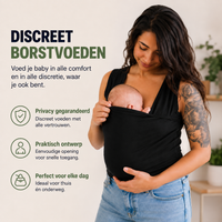 CarryMe Draag T-shirt voor Baby – Comfortabel T-shirt met Borstvoedingsfunctie