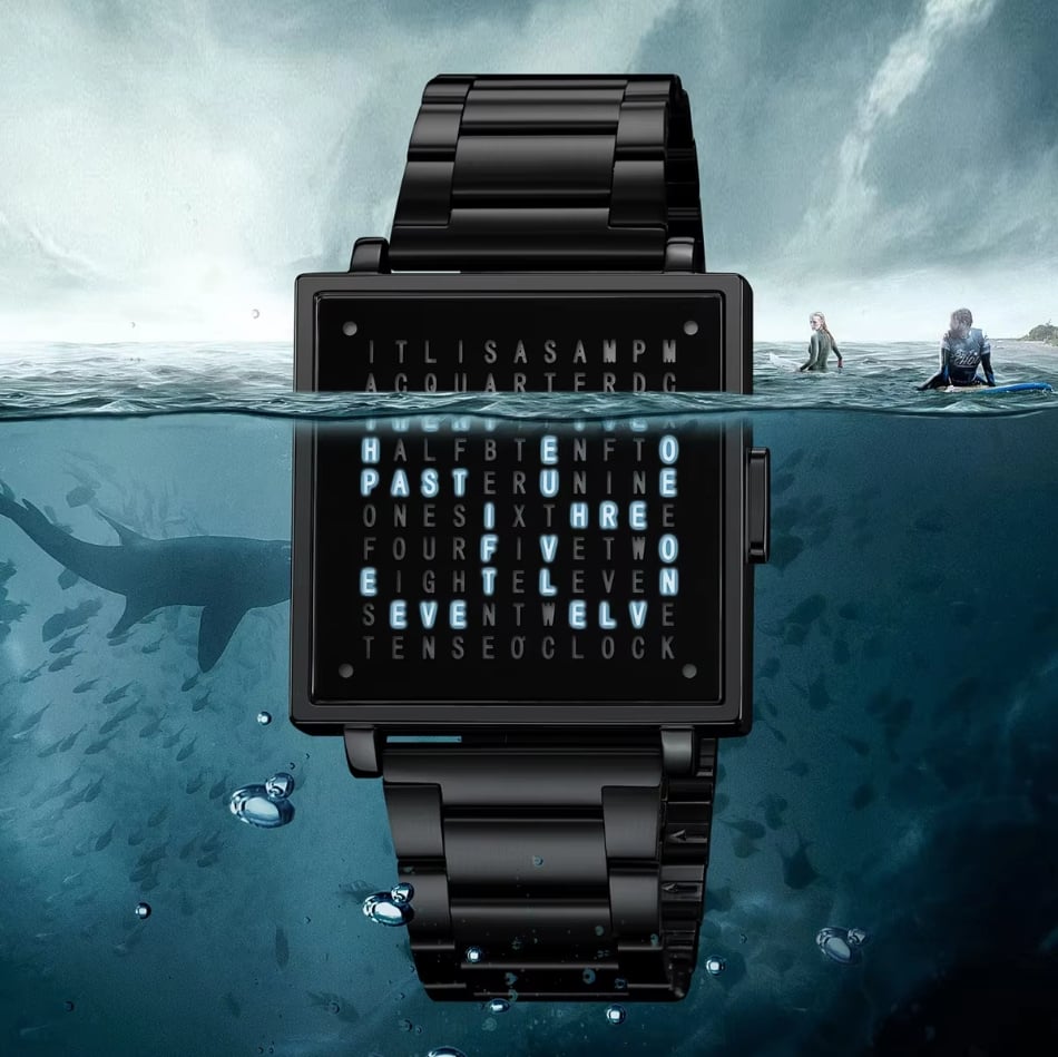 LexoTime - Unisex Tekstuele Horloge