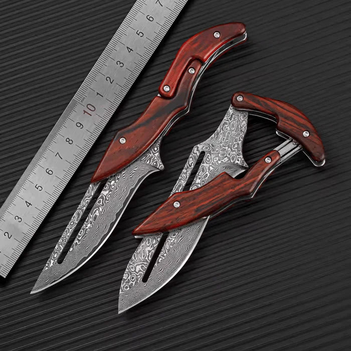 BladeCraft – Handgemaakt Vouwmes van Damascusstaal
