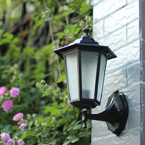Buitenwandlamp met Bewegingssensor en Zwart Metalen Frame