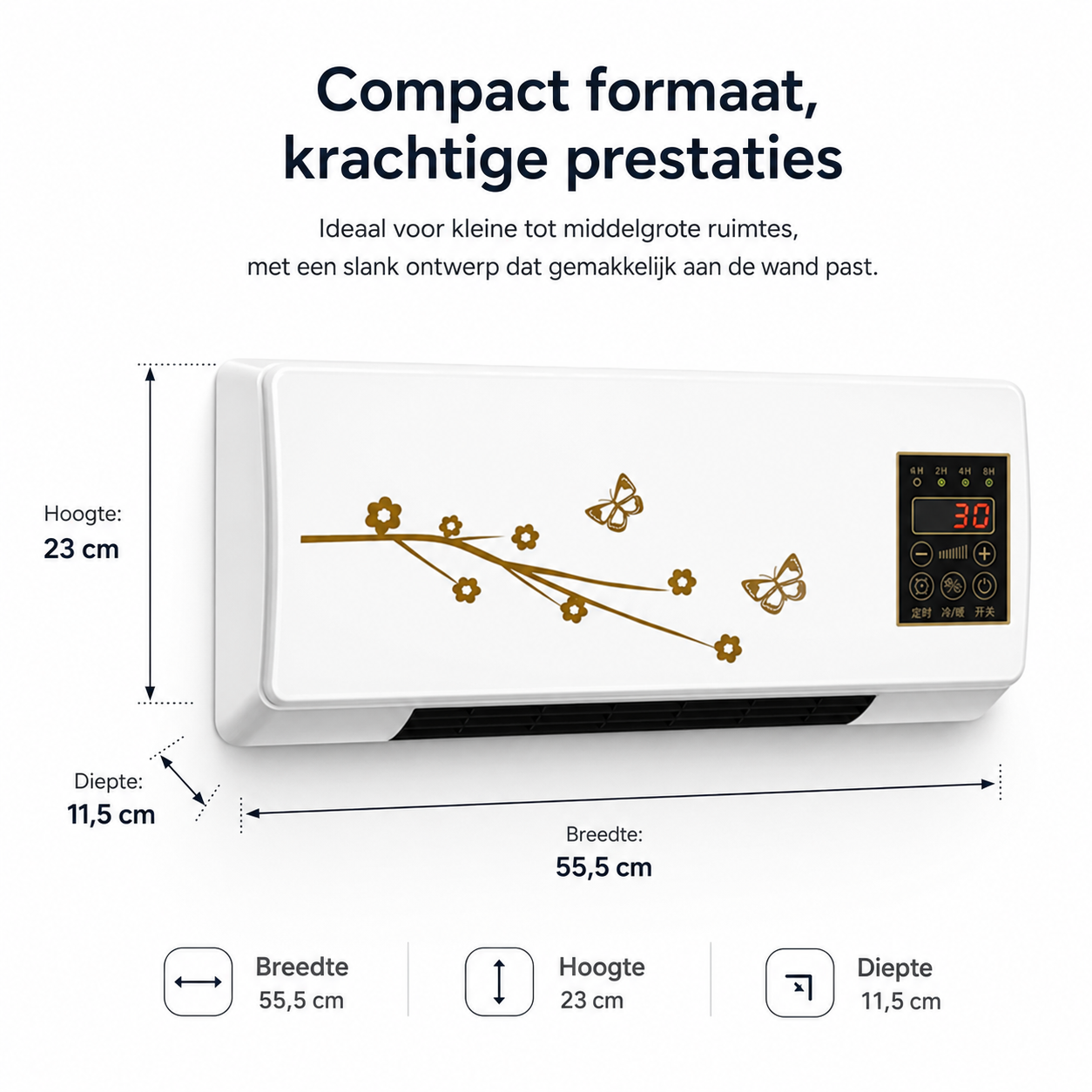 AirChill – Compacte Wandventilator met Afstandsbediening