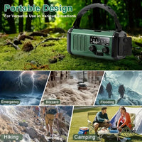 StormMate X10 Noodradio met 10.000 mAh Powerbank | Zonne-energie, Crank & USB-C | LED-Licht, SOS-Alarme & Kompas | AM/FM/NOAA