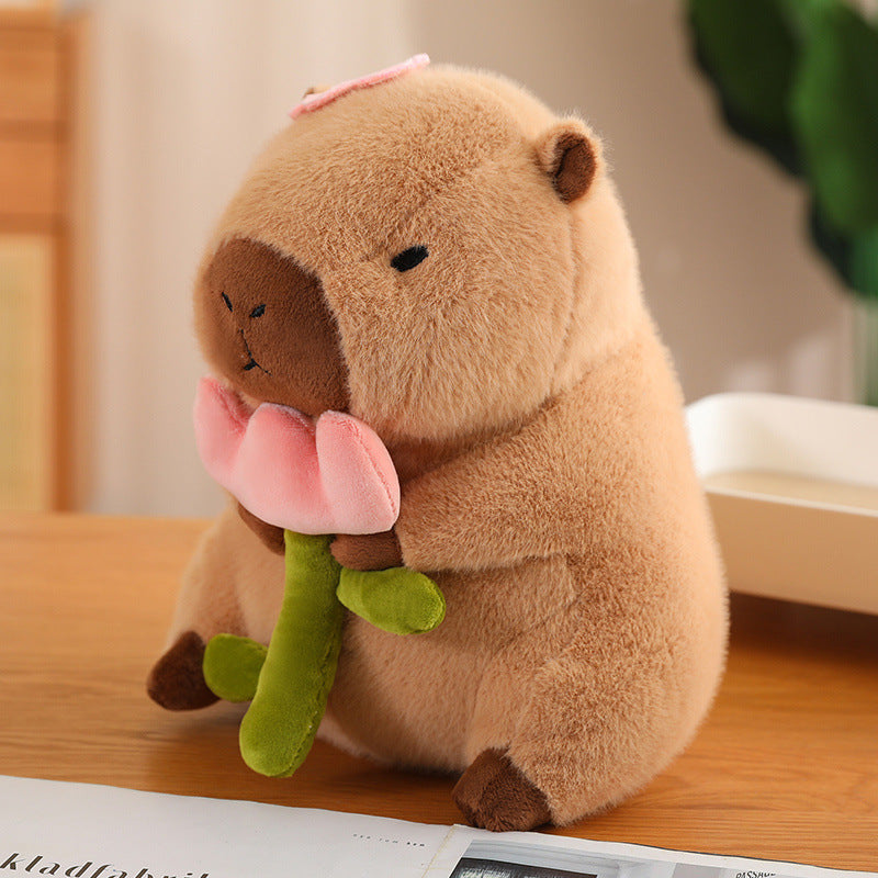 CuddleCapy Knuffelpop Pluche | Capibara & Konijn Ontwerp | Zacht Knuffeldier in Verschillende Stijlen & Maten