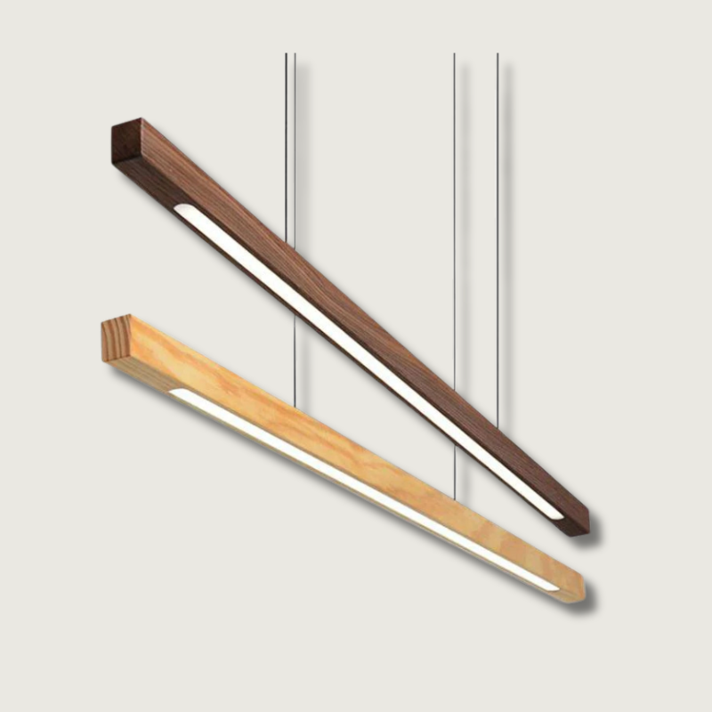 SolaraWood Verstelbare LED Houten Hanglamp Voor Eetkamers