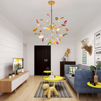 Aria Agaat Creatieve Kleurrijke Kroonluchter Slaapkamer/Woonkamer