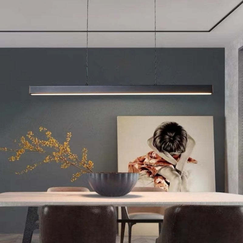 Arisha Moderne LED Hanglamp Lineair Zwart/Bruin Eetkamer Metaal