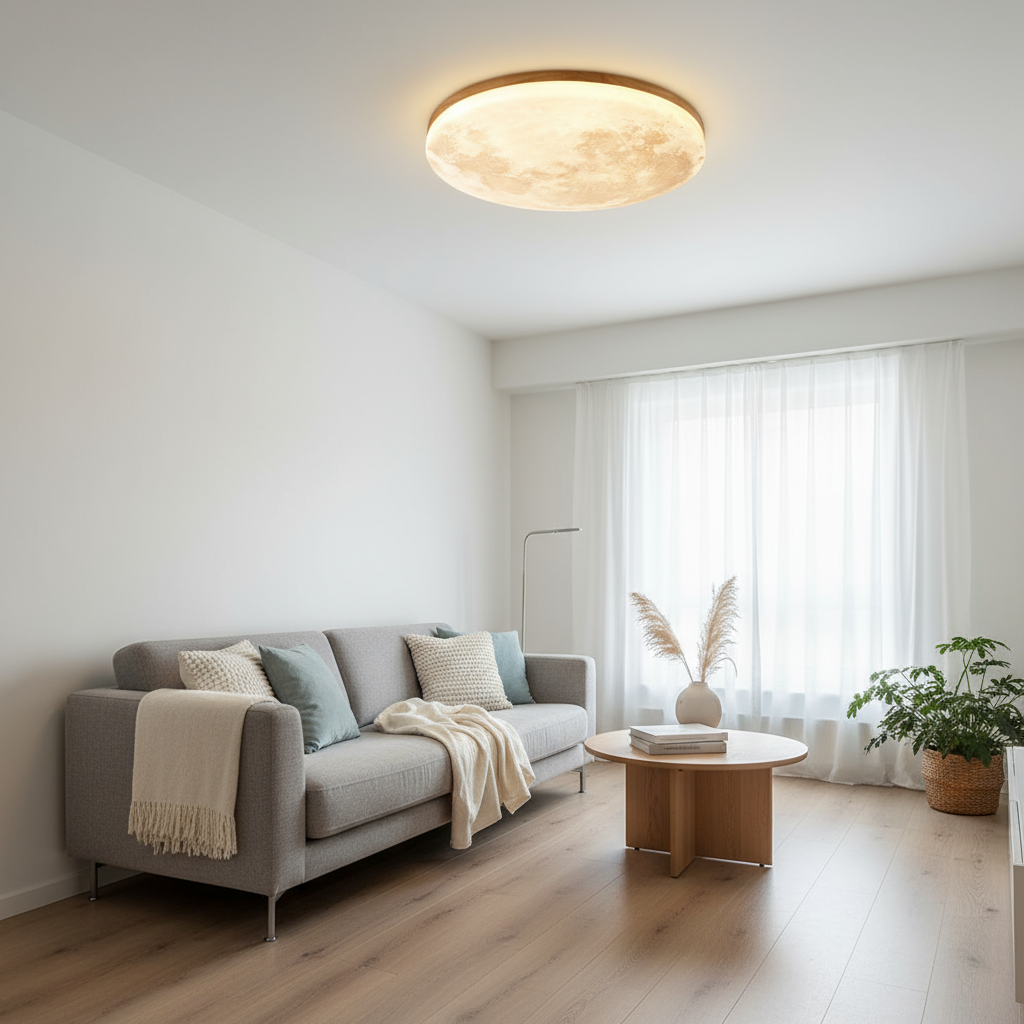 Éclipsa | Rond Plafondlamp – Moderne Minimalisme & Warme Sfeer