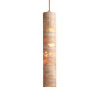 Crème Travertin Tube Hanglamp