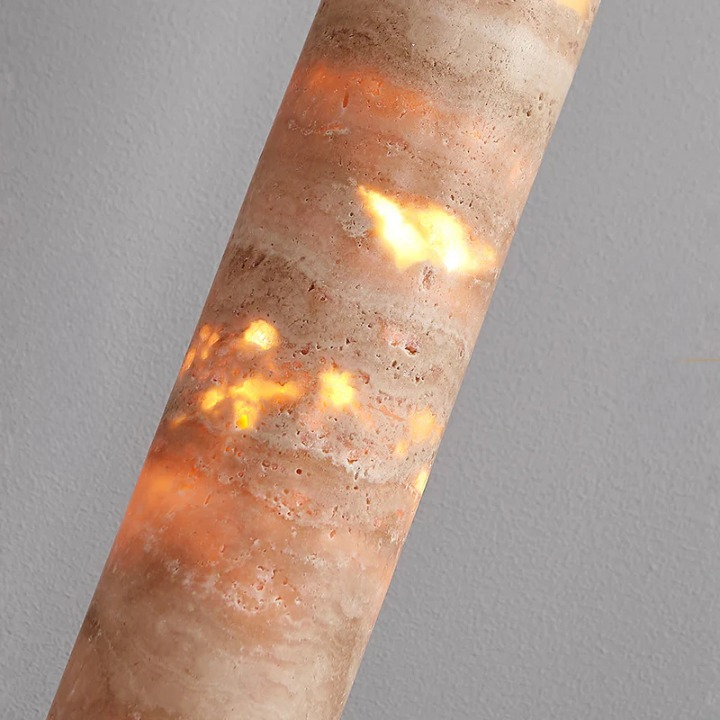 Crème Travertin Tube Hanglamp