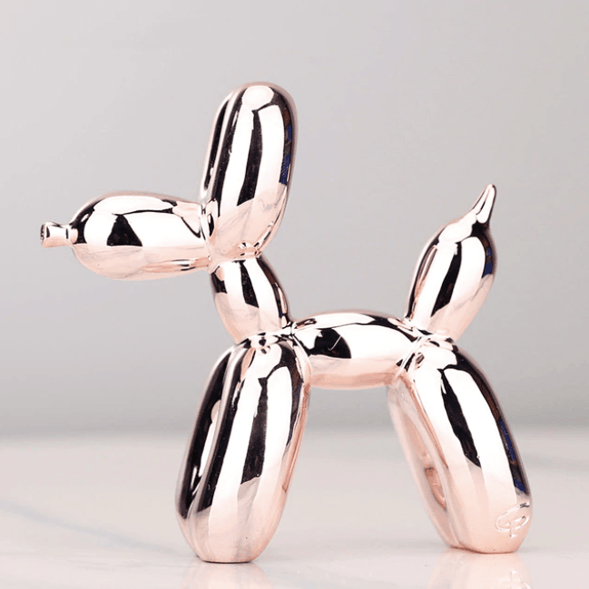 Elektroplated Ballonhond Sculptuur