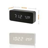 Houten LED Digitale Wecker - Stijlvol met Temperatuurweergave