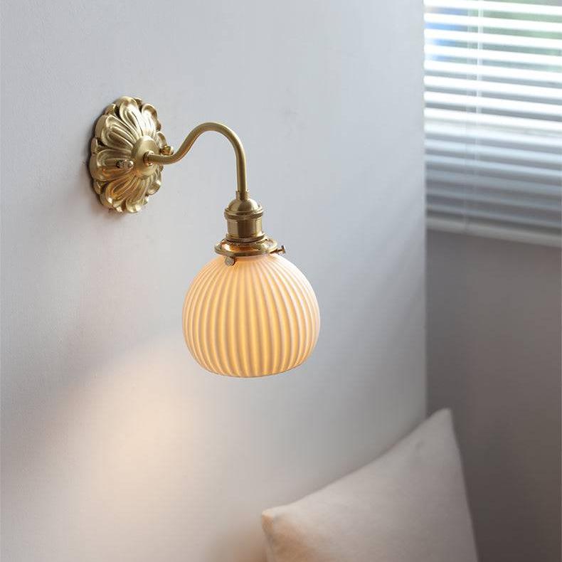 Wandlamp in Messing en Keramiek - Elegant Ontwerp