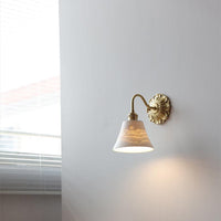 Wandlamp in Messing en Keramiek - Elegant Ontwerp