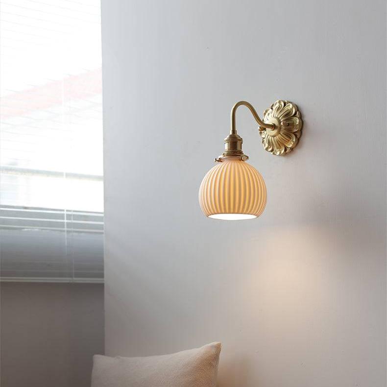 Wandlamp in Messing en Keramiek - Elegant Ontwerp