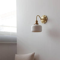 Wandlamp in Messing en Keramiek - Elegant Ontwerp