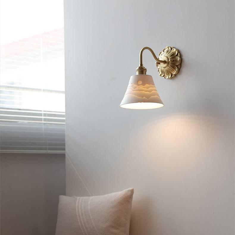 Wandlamp in Messing en Keramiek - Elegant Ontwerp
