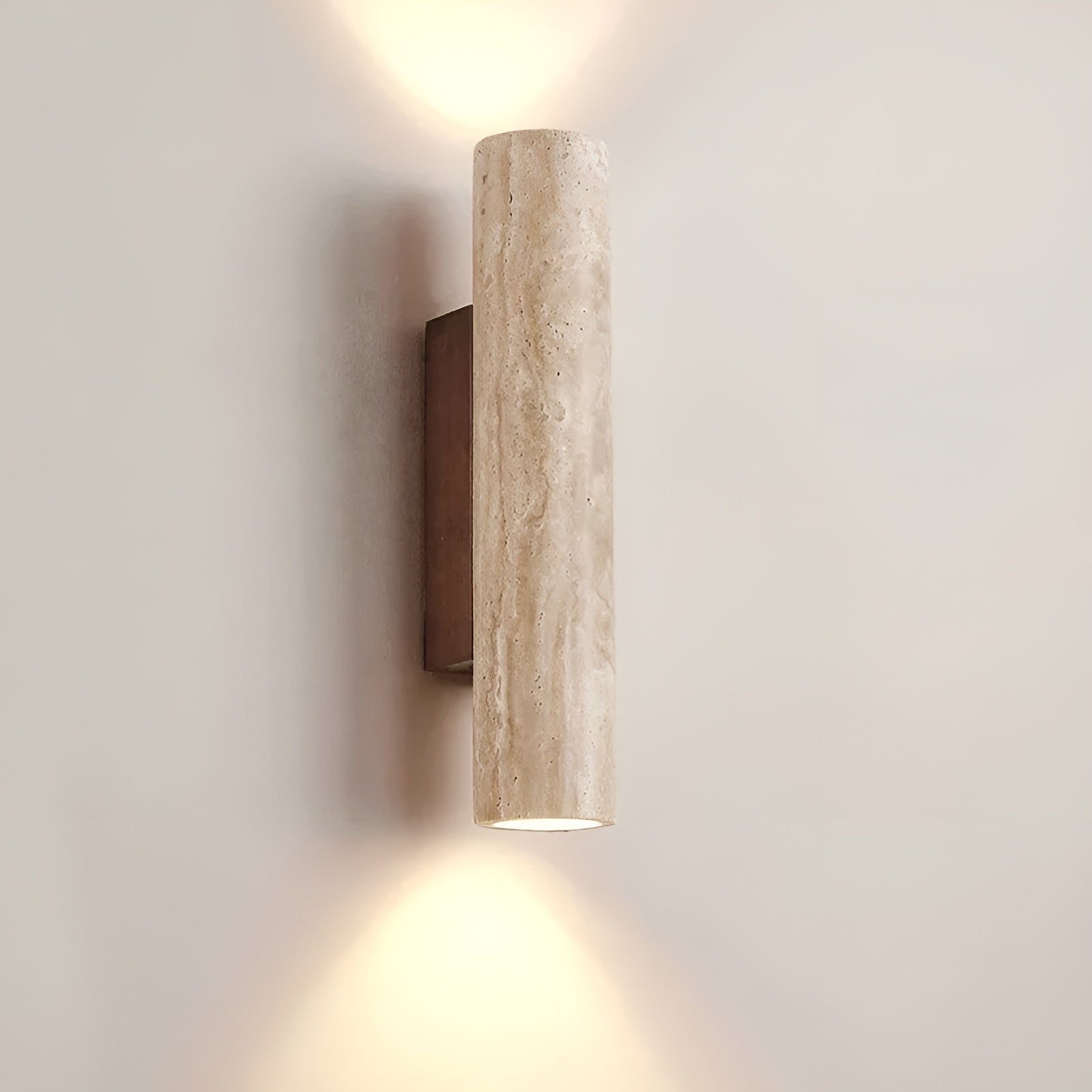 Luxe Travertin Op & Neer Wandlamp