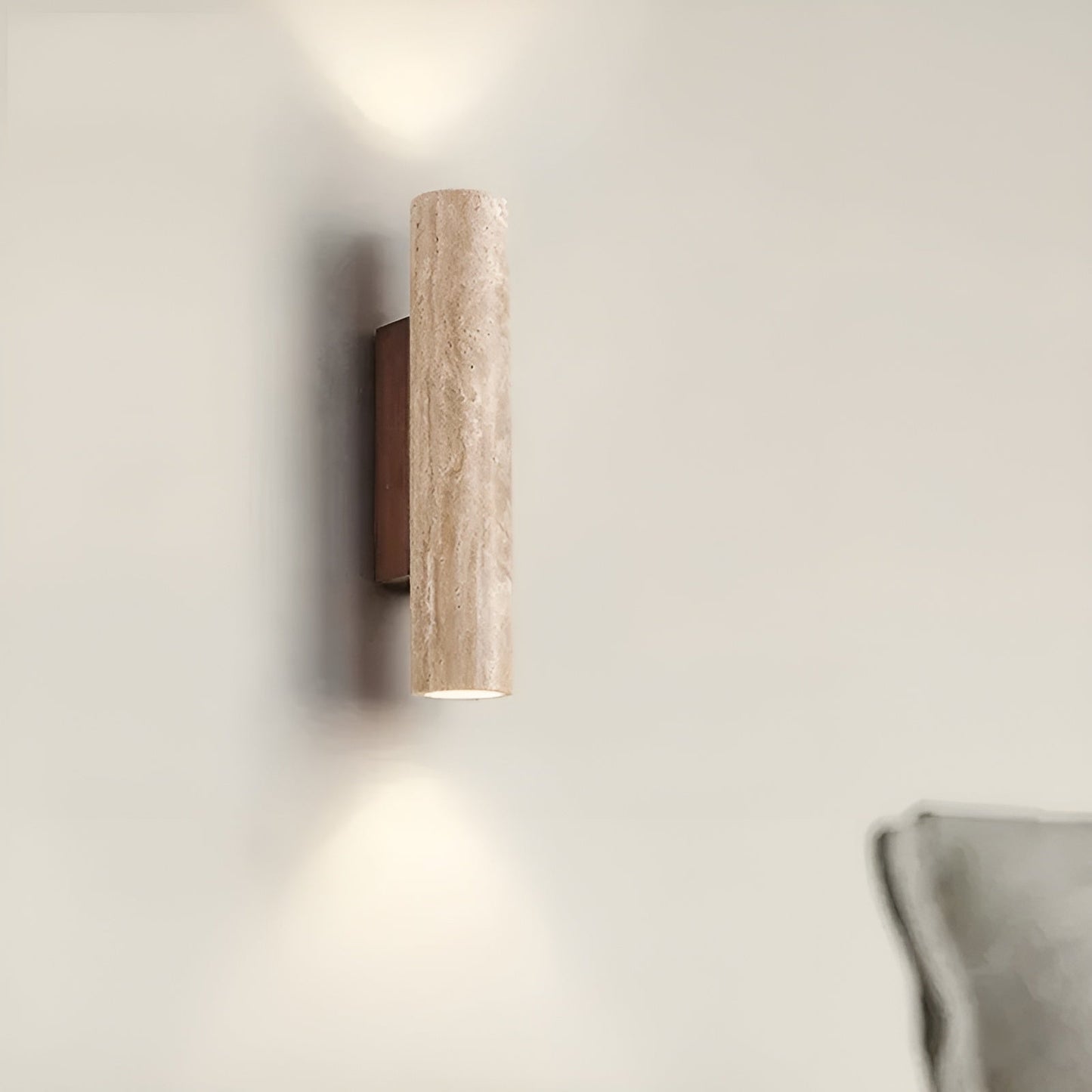 Luxe Travertin Op & Neer Wandlamp