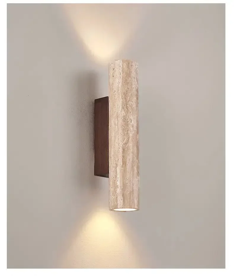 Luxe Travertin Op & Neer Wandlamp