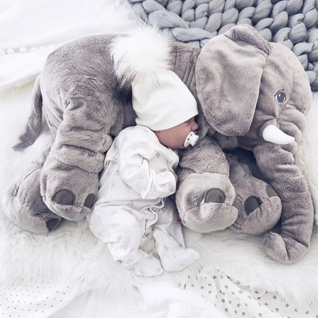 Knuffel Olifant | Groot kussen en knuffel olifant voor baby's en kinderen