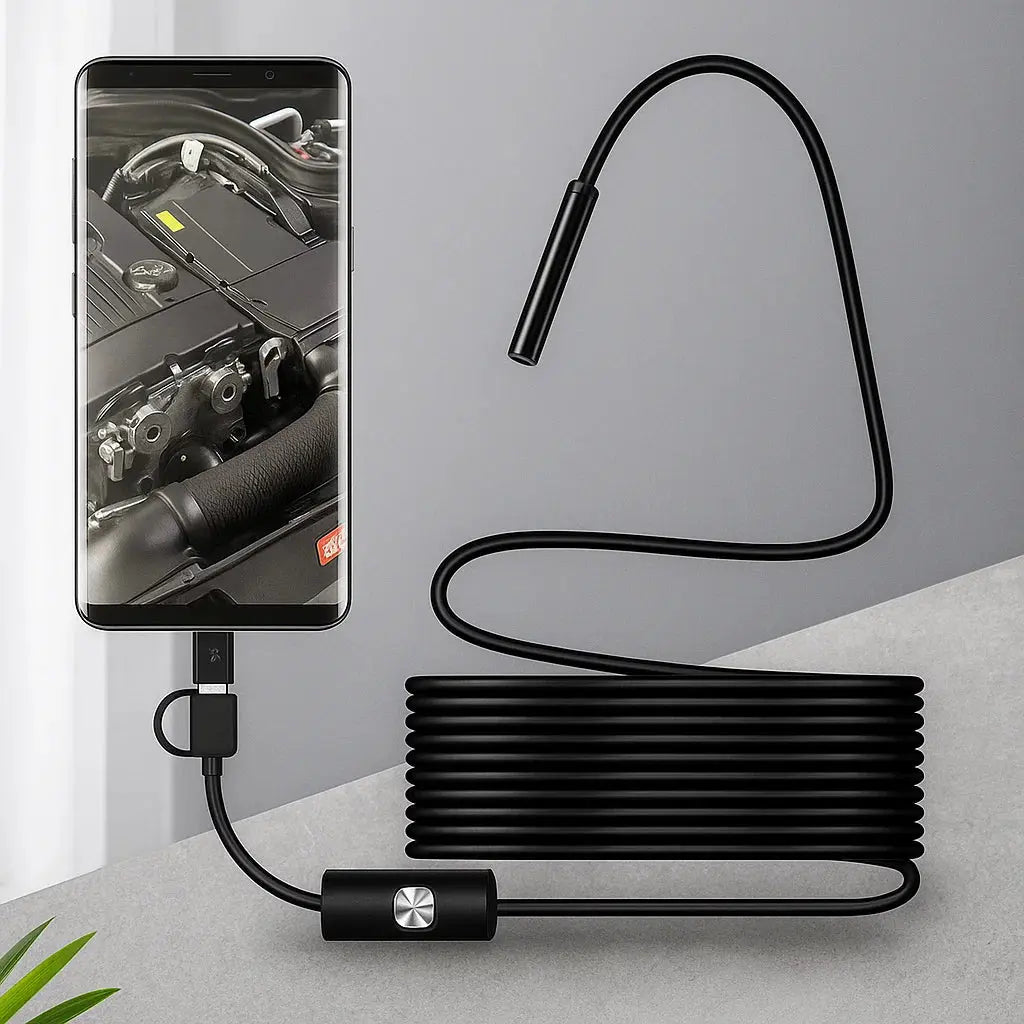 Endoscoop met camera | Inspectiecamera voor mobiele telefoons met een kabel van 5 m | IntraView