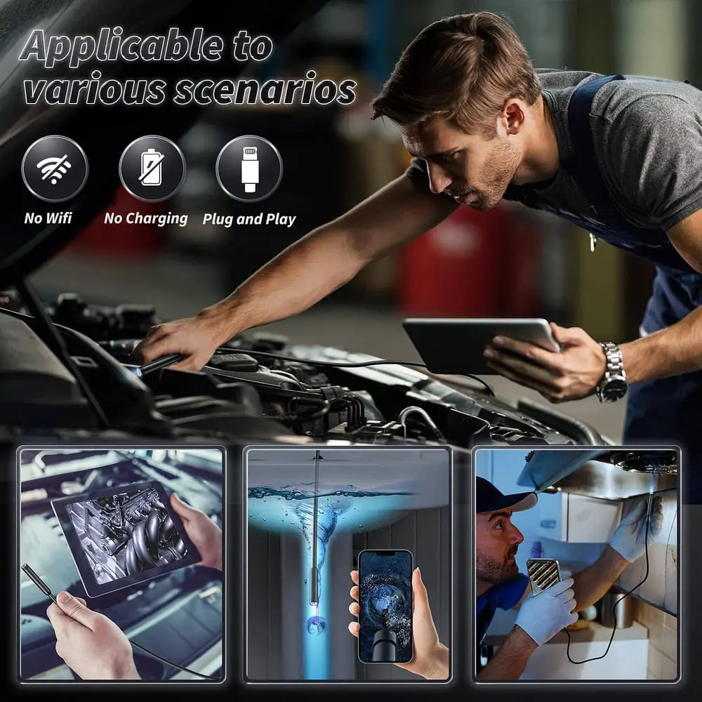 Endoscoop met camera | Inspectiecamera voor mobiele telefoons met een kabel van 5 m | IntraView