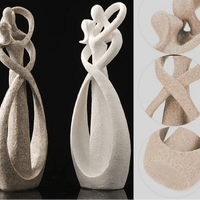 Eeuwige Omhelzing – Abstracte Sculptuur voor Tijdloze Liefde