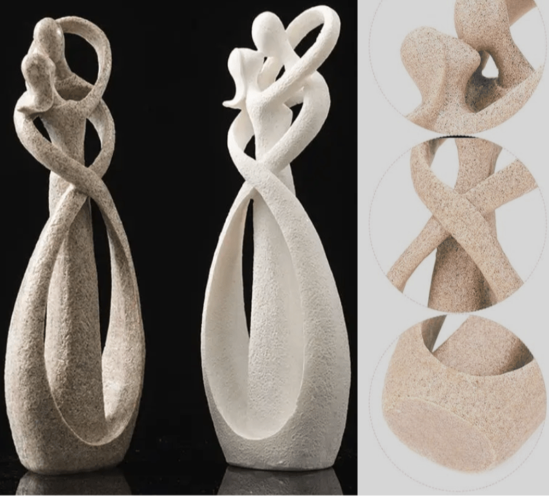 Eeuwige Omhelzing – Abstracte Sculptuur voor Tijdloze Liefde