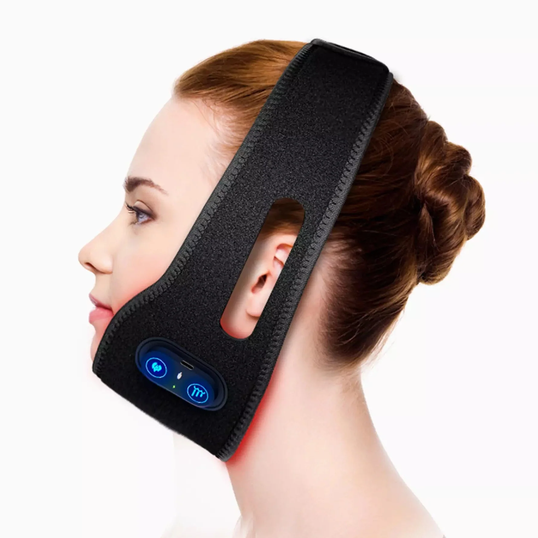 NovaLume ChinContour Roodlichttherapie Band Voor Dubbele Kin